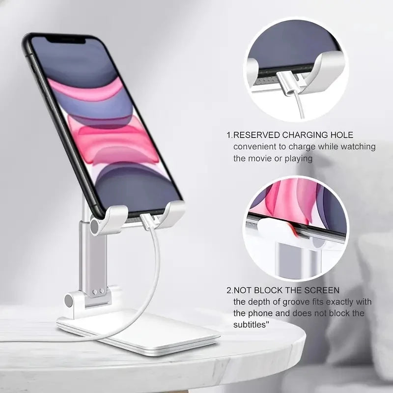 Desktop Phone Holder for iPhone, iPad, Xiaomi, and More